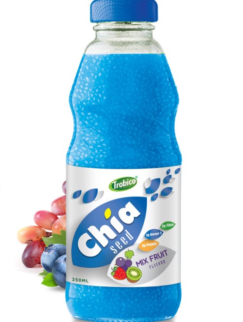 250ml Chia Seed Mix Fruit Flavour Glass bottle